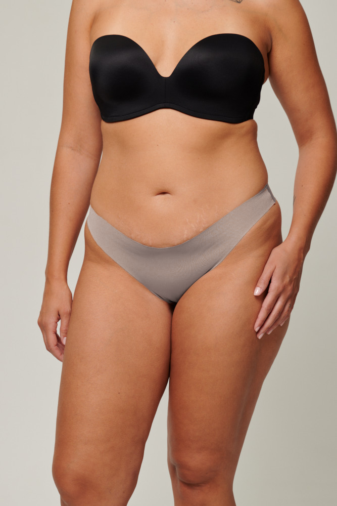 Microfiber Invisible Thong Grey