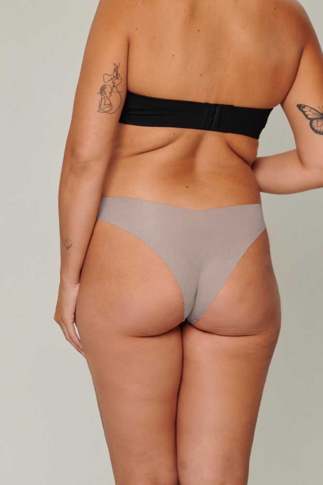 Microfiber Invisible Thong Grey