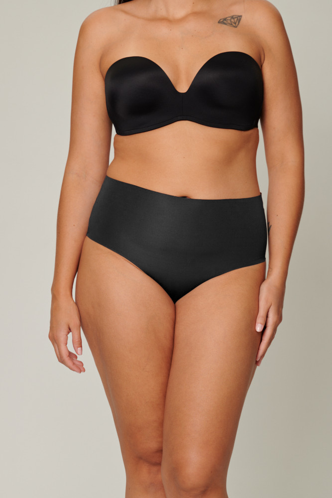 Microfiber High Rise Brief Black