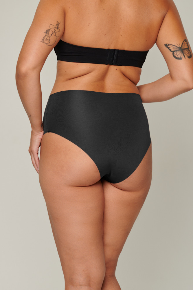 Microfiber High Rise Brief Black