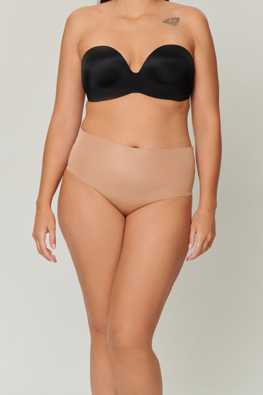 Microfiber High Rise Brief Nude