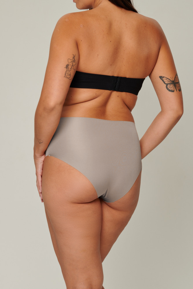 Microfiber High Rise Brief Grey