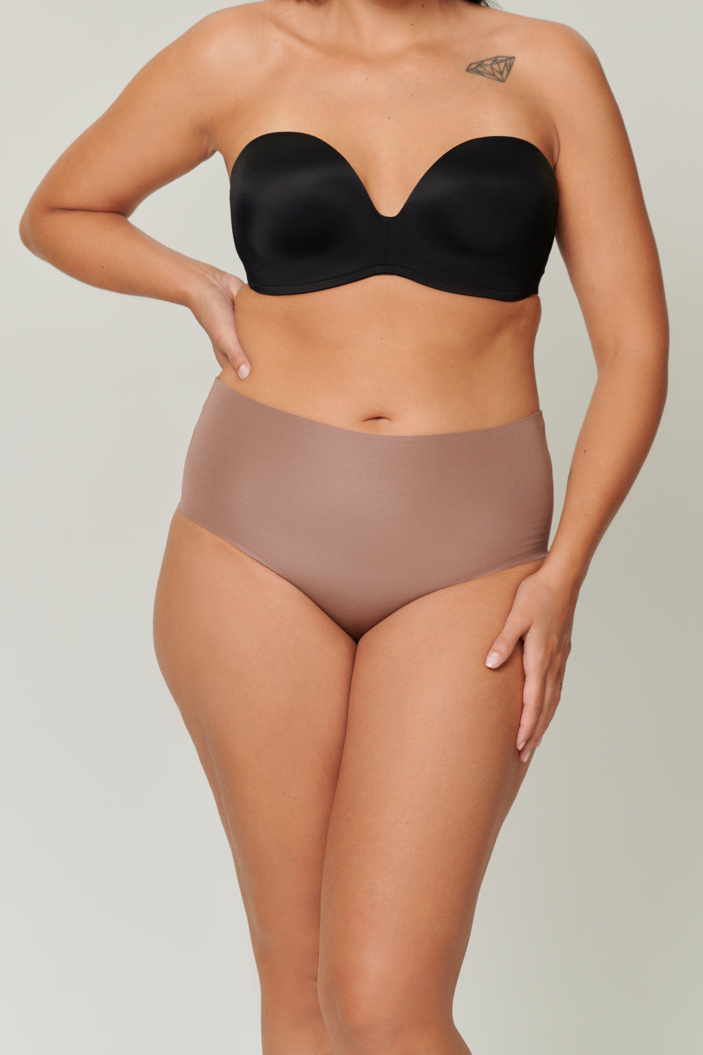 Microfiber High Rise Brief Caramel