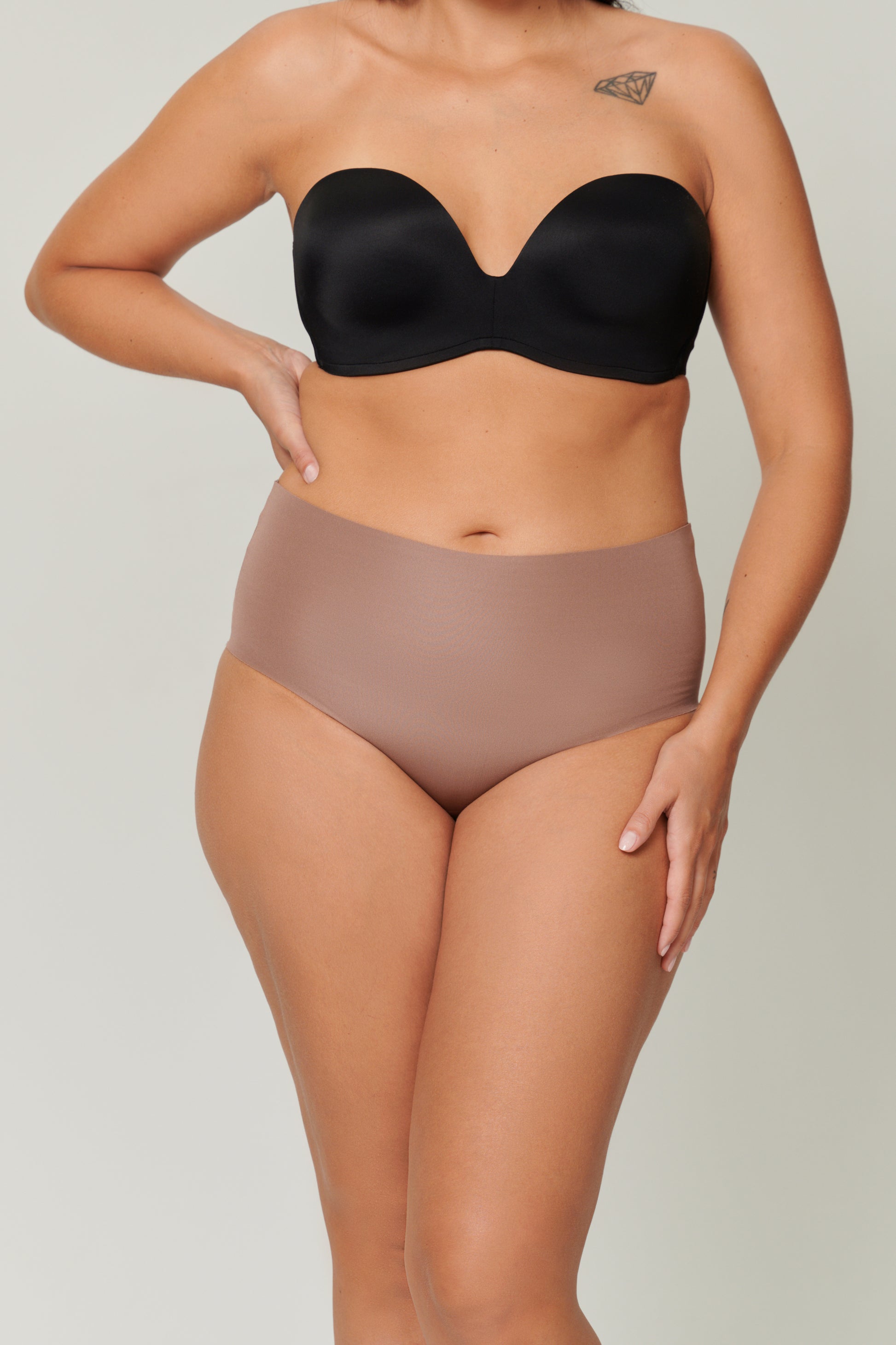 Microfiber High Rise Brief Caramel