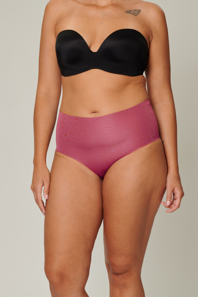 Microfiber High Rise Brief Pink