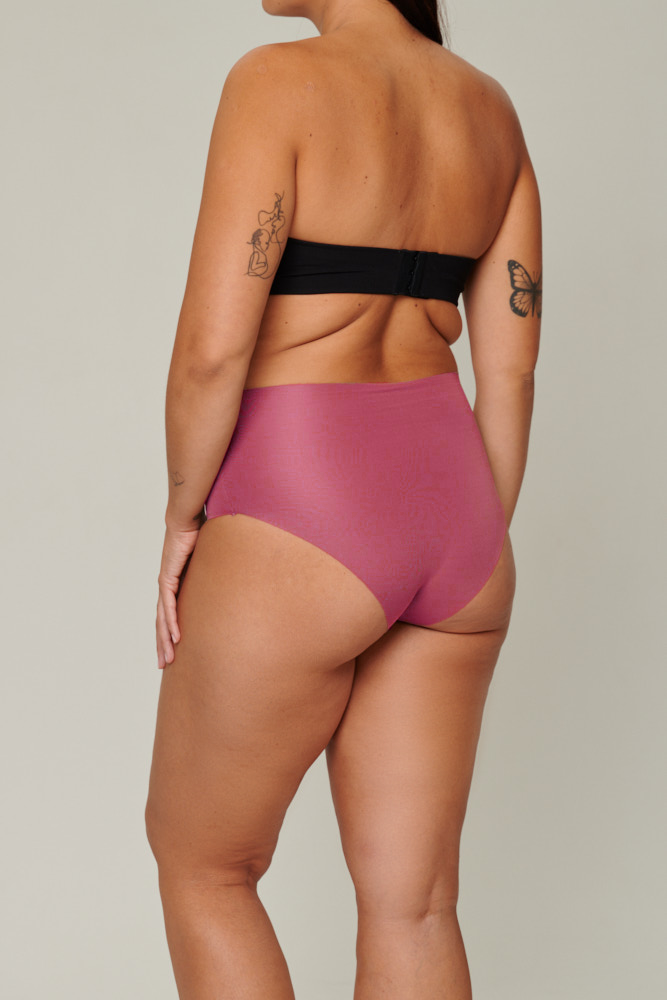 Microfiber High Rise Brief Pink