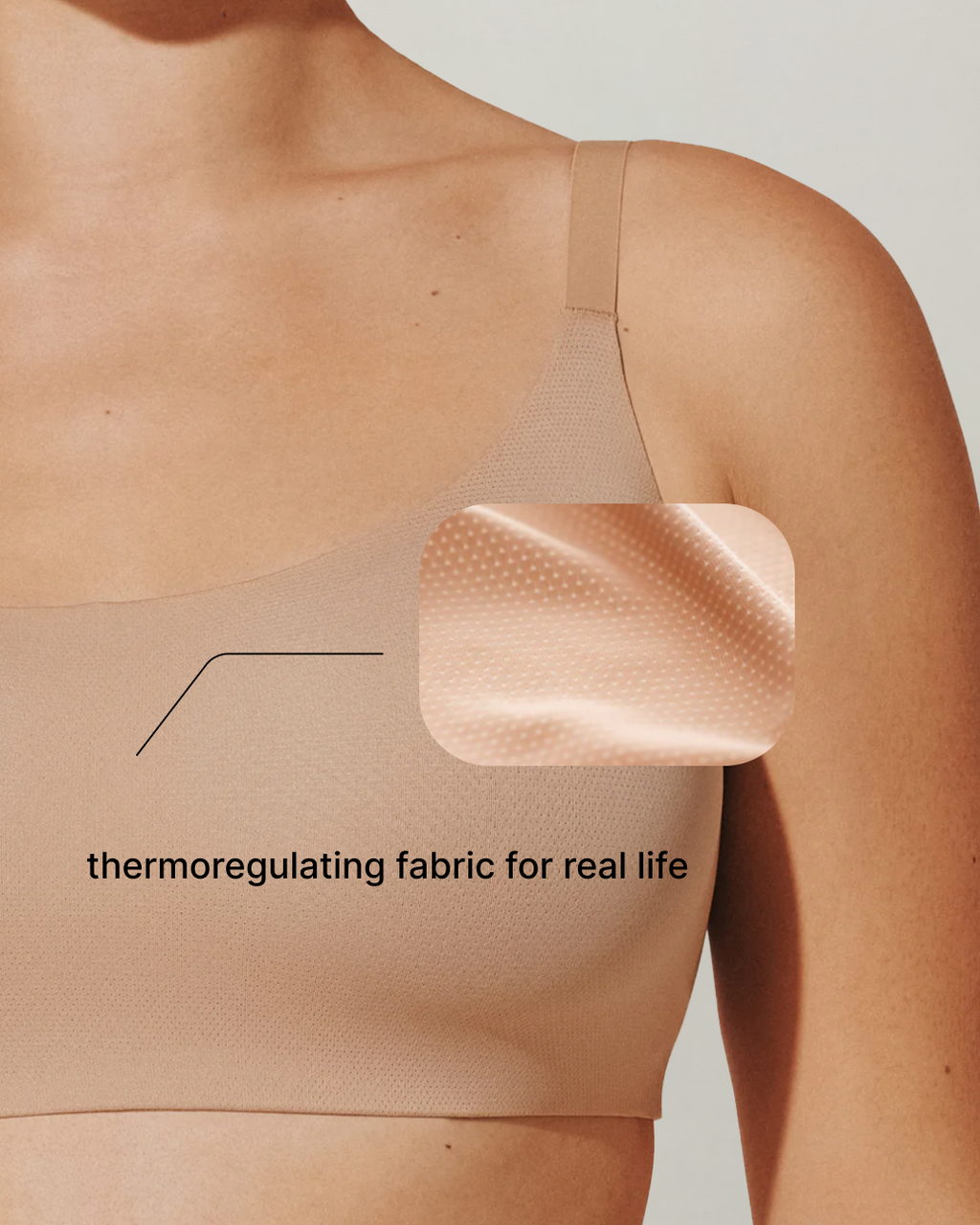 Breeze Wireless Cooling Bra Nude